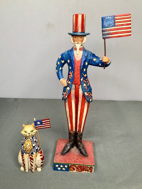 Jim Shore "Proudly Patriotic" Figurine and Ornament