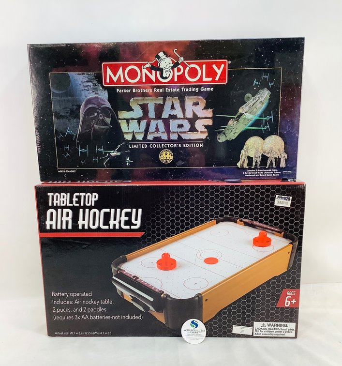NEW Star Wars Monopoly and Tabletop Air Hockey Game
