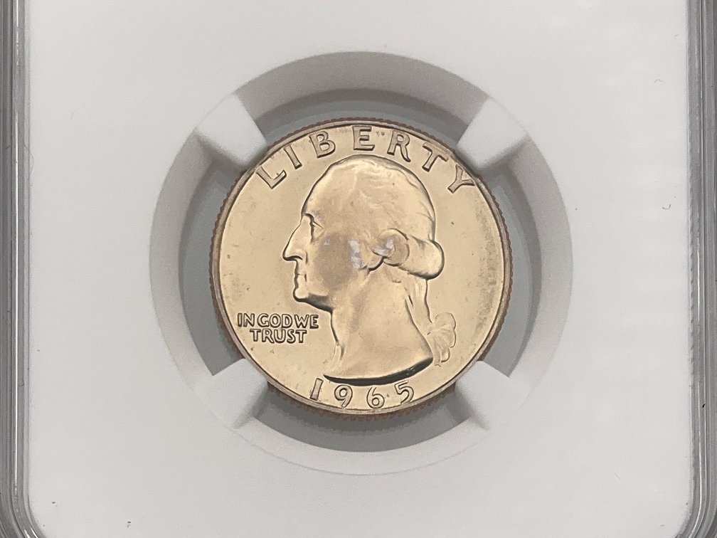 1965 SMS Washington Quarter, NGC MS 66