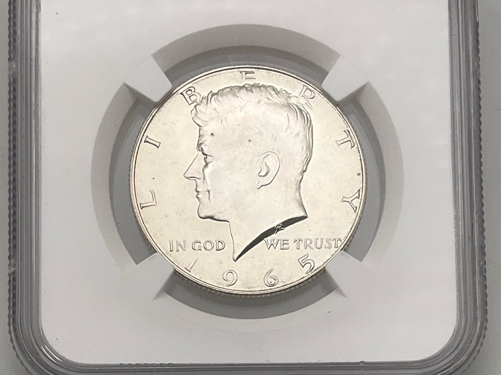 1965 SMS Kennedy Half Dollar, NGC MS 67