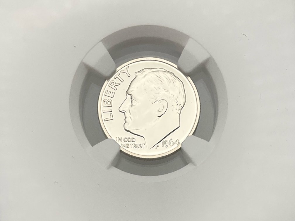 1964 Roosevelt Dime, NGC PF 68