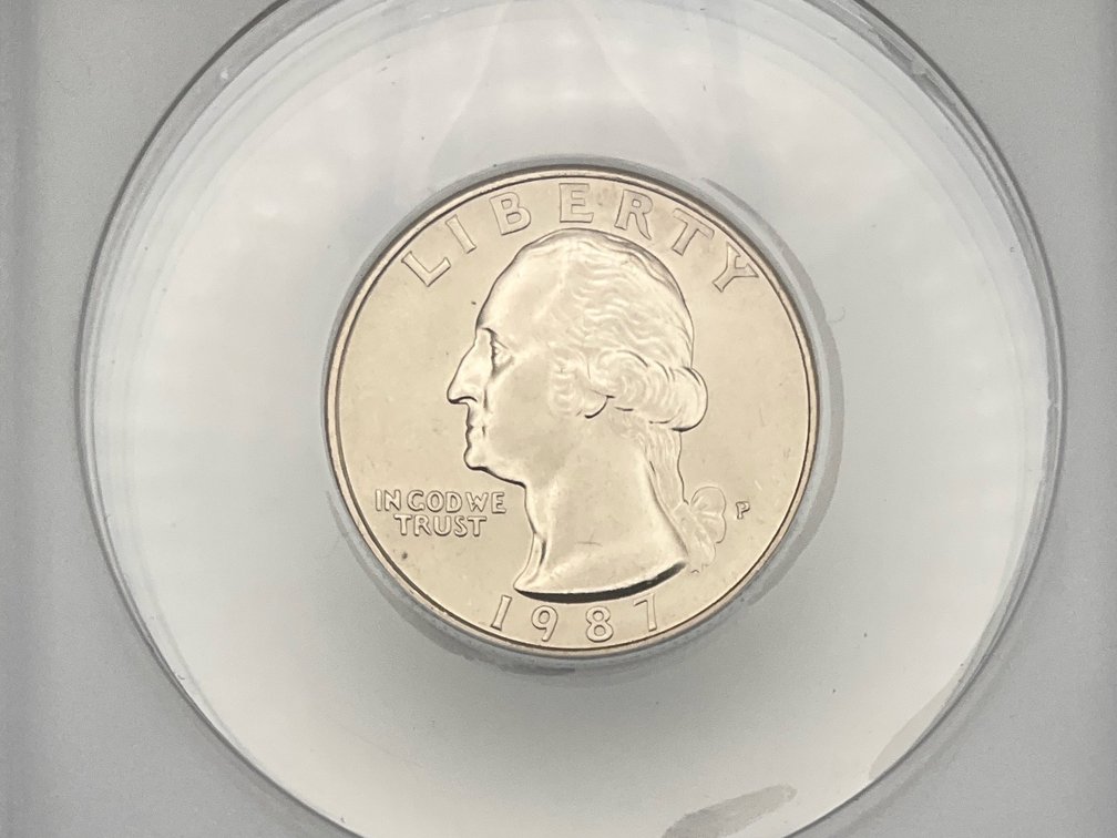 1987-P Washington Quarter, ANACS MS 65