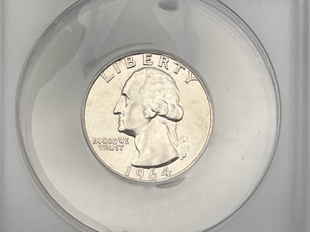 1964-D Washington Quarter, ANACS AU 50