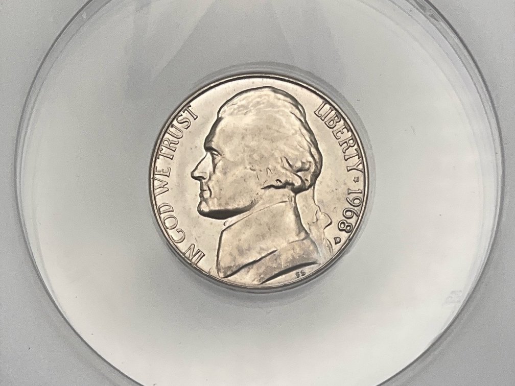 1968-D Jefferson Nickel, ANACS MS 66