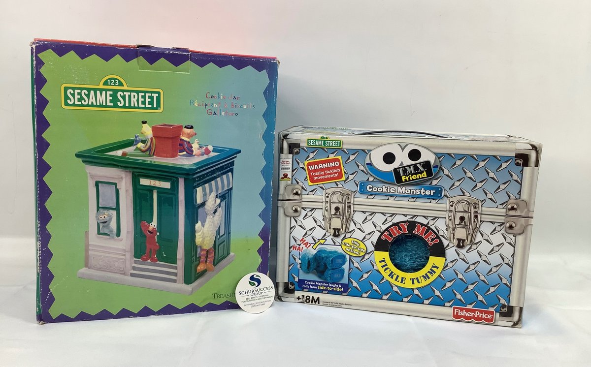 Sesame Street Cookie Jar and Tickle Me Cookie Monster