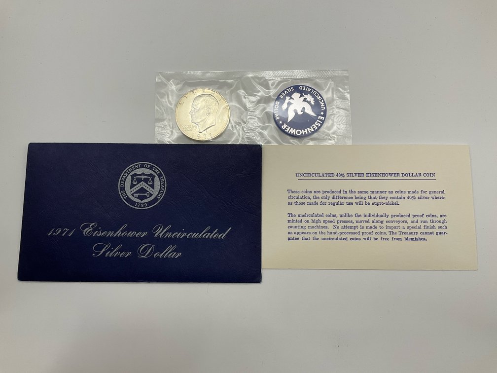 1971 Uncirculated Eisenhower Silver Dollar