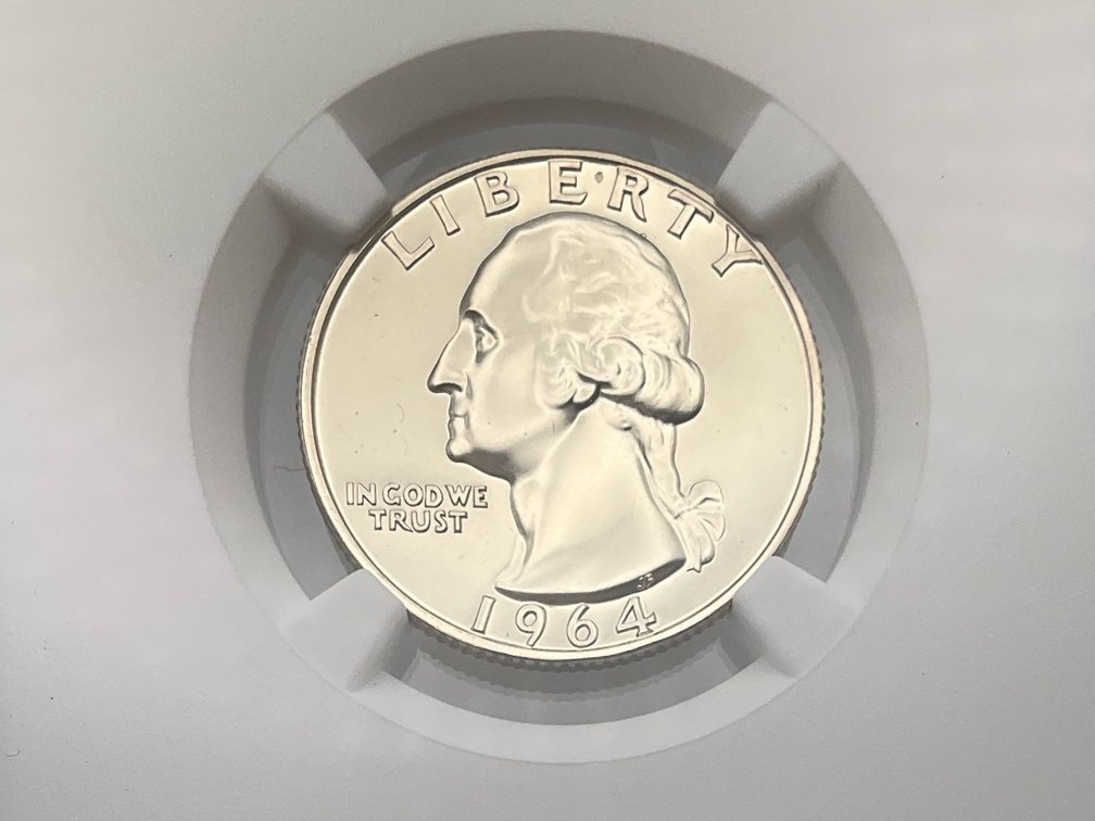 1964 Washington Quarter, NGC PF 67