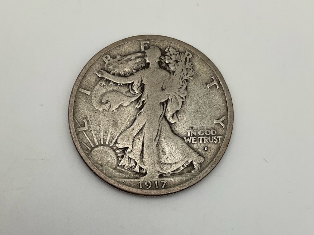 1917-D Obverse Walking Liberty 50c