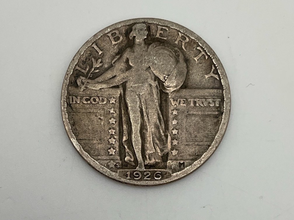1926-S US Silver Standing Liberty 25c
