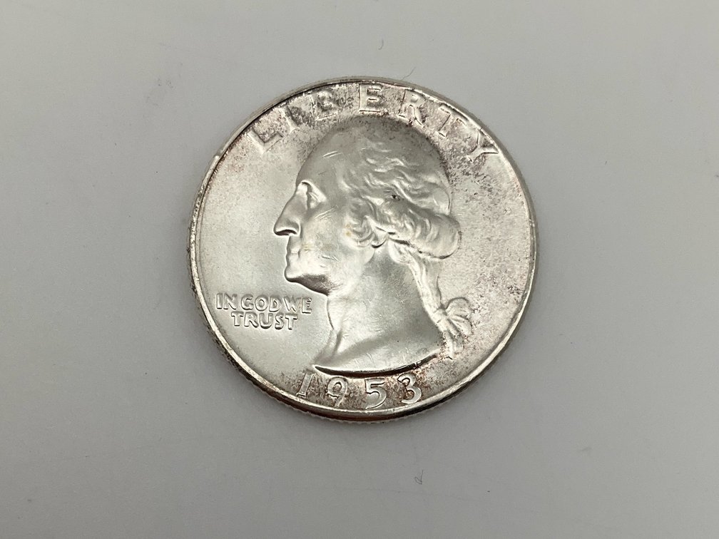 1953 Silver US Washington 25c