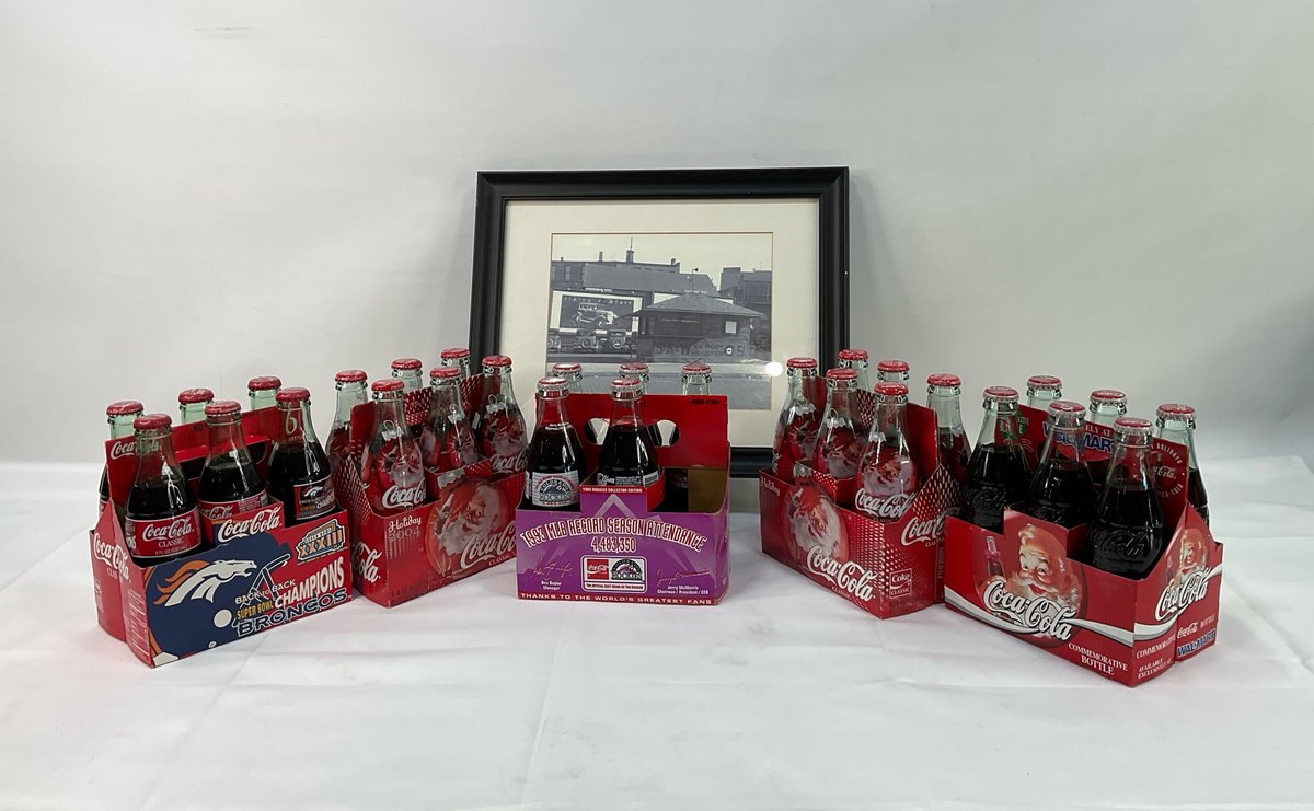 Holiday 2004 Coca-Cola Six Packs and Framed A & W Root Beer Photo