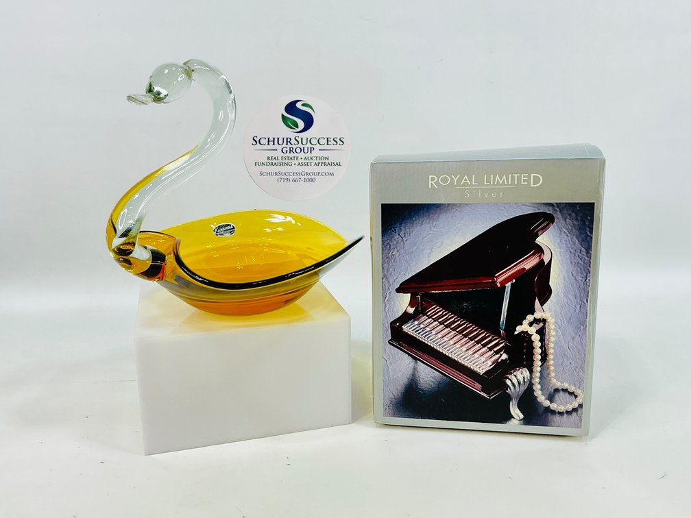 Swan Dish and Music Box