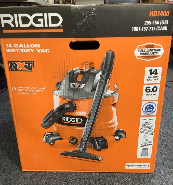 New Ridgid Wet/Dry Vac