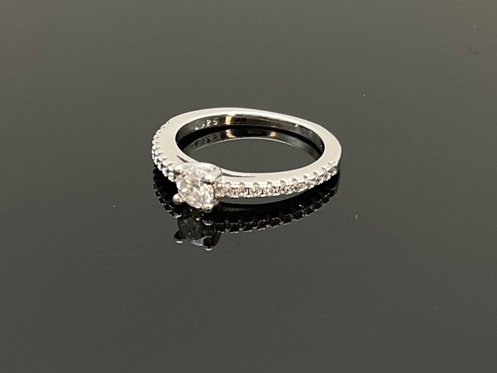 Sterling Silver Moissanite Ring