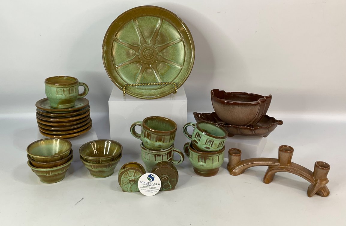 Frankoma "Wagon Wheel" and "Plainsman" Pottery Dishware