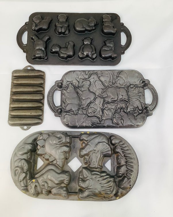 John Wright Cast Iron Molds (2) Animal Edition