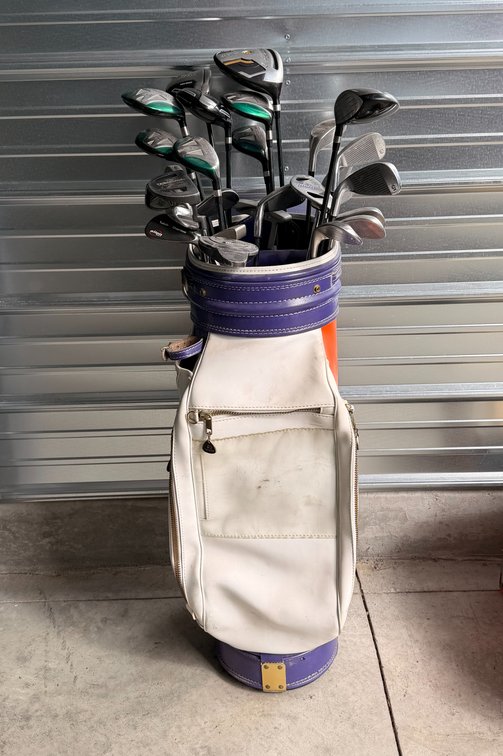 Federal Express Golf Bag & Assorted Clubs