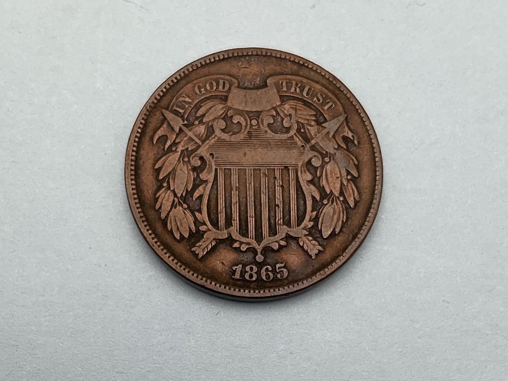 1865 US 2 Cent Piece