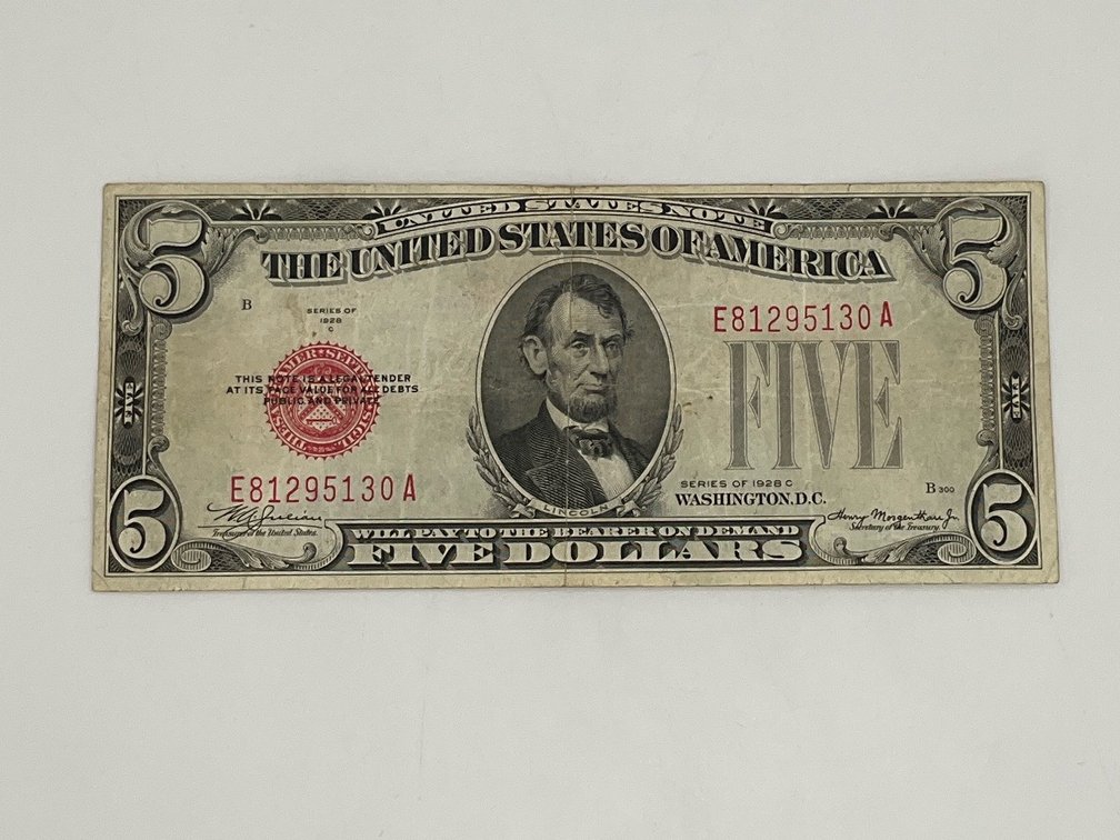 1928-C $5 Red Seal Legal Tender Note
