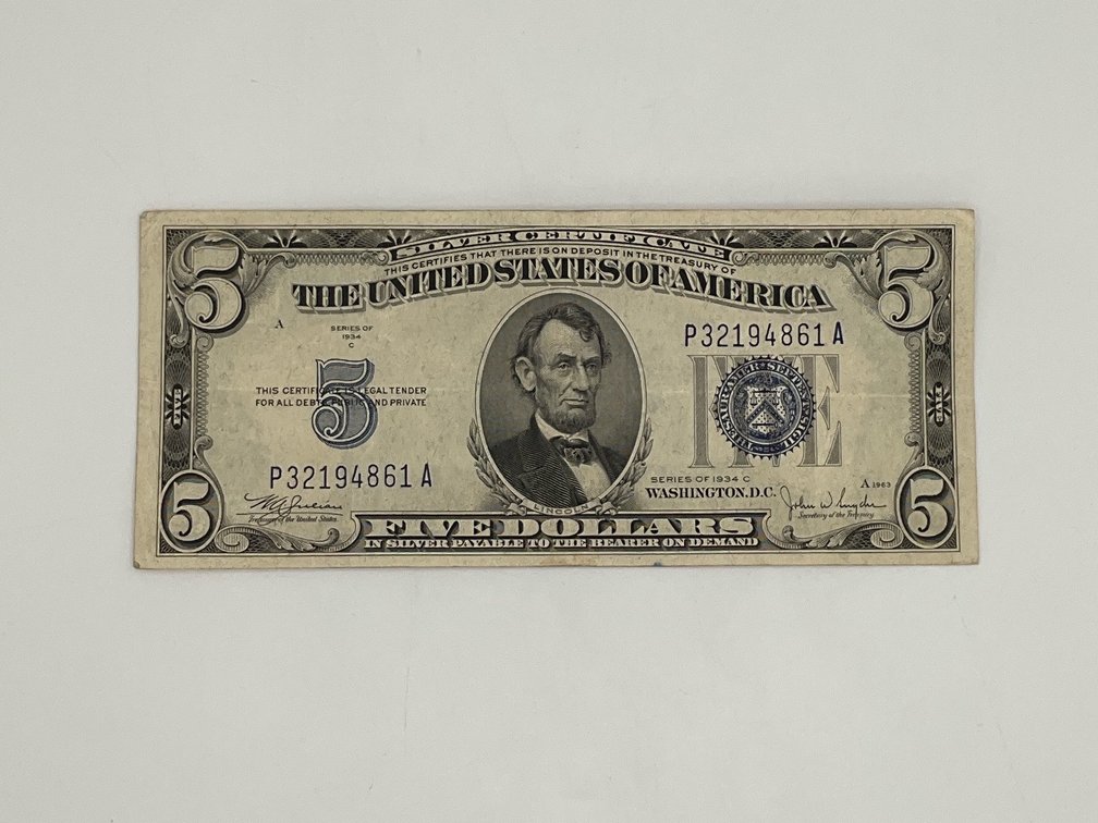 1934-C $5 Silver Certificate