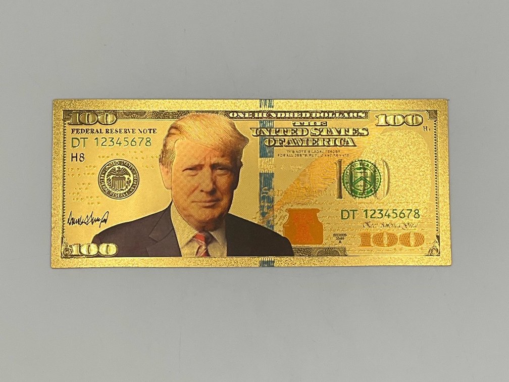 $100 Donald Trump 24K Gold Layered Note