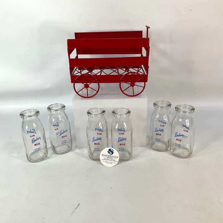 Miniature Lindsey Milk Wagon & Jars