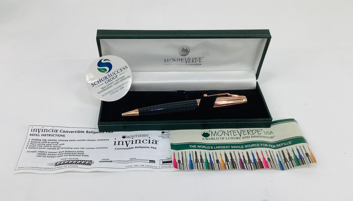 Monteverde Invincia Carbon Fiber and Rose Gold Ballpoint Pen