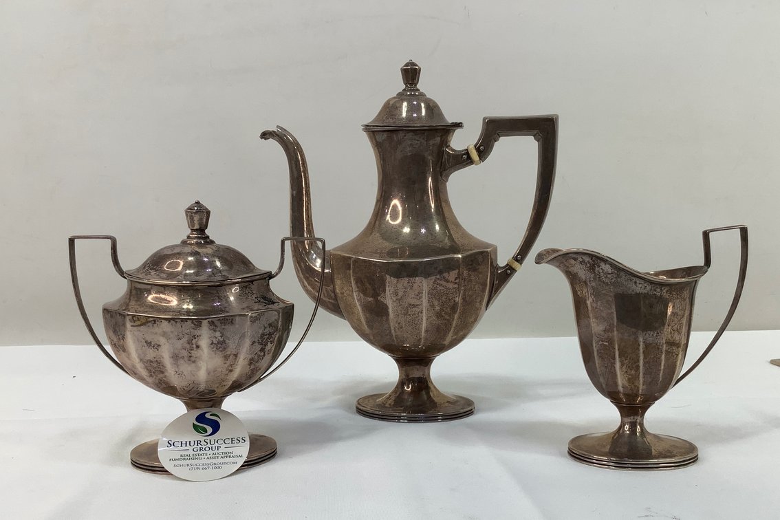 Three Piece Silver Tea Service