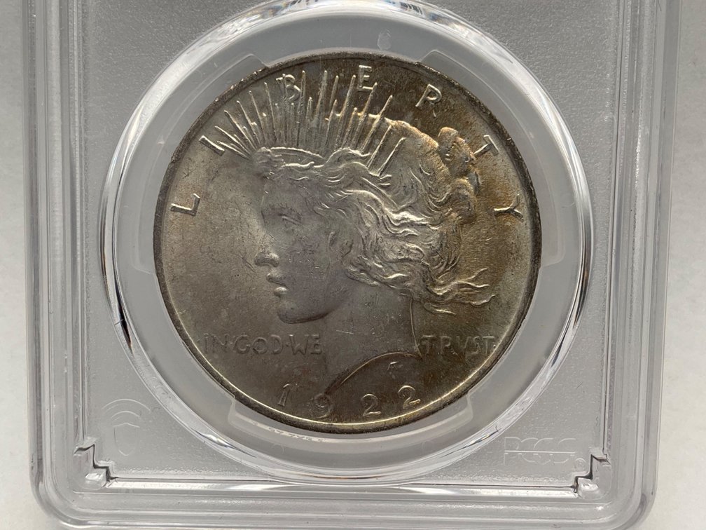 1922 US Peace Silver Dollar PCGS MS63