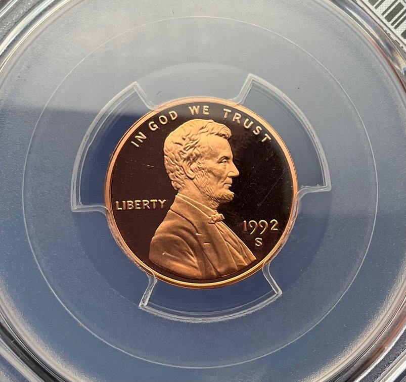 1992-S Proof Lincoln Cent PCGS PR69 DCAM