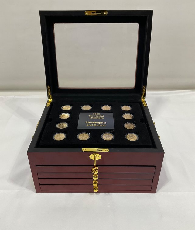 Complete 24K Gold Plated US State Quarter Set