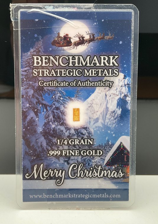 1/4 Grain Gold Bar