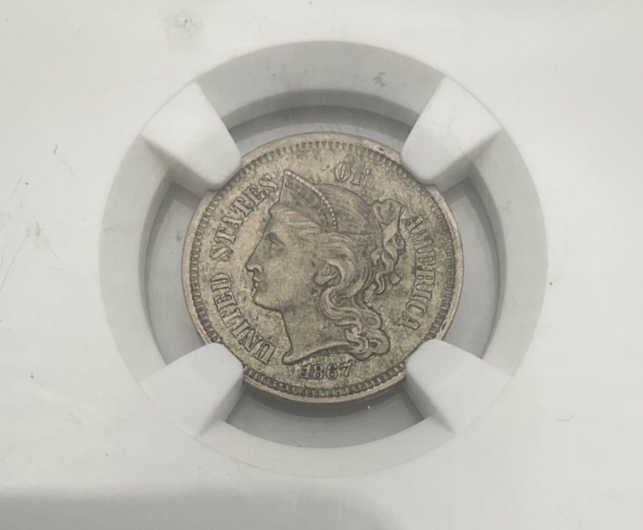 1867 US 3 Cent Nickel