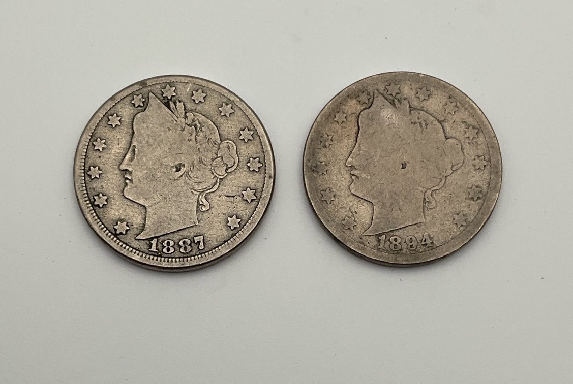 1887 & 1894 Liberty V Nickels