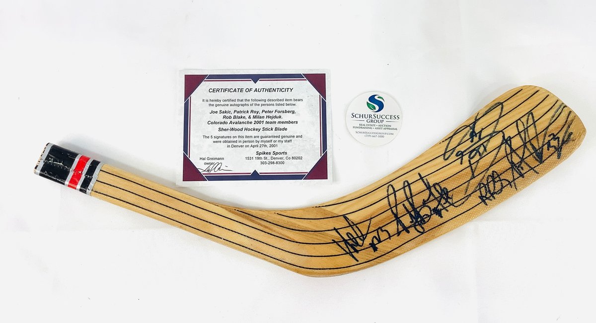 Autographed Avalanche Hockey Blade