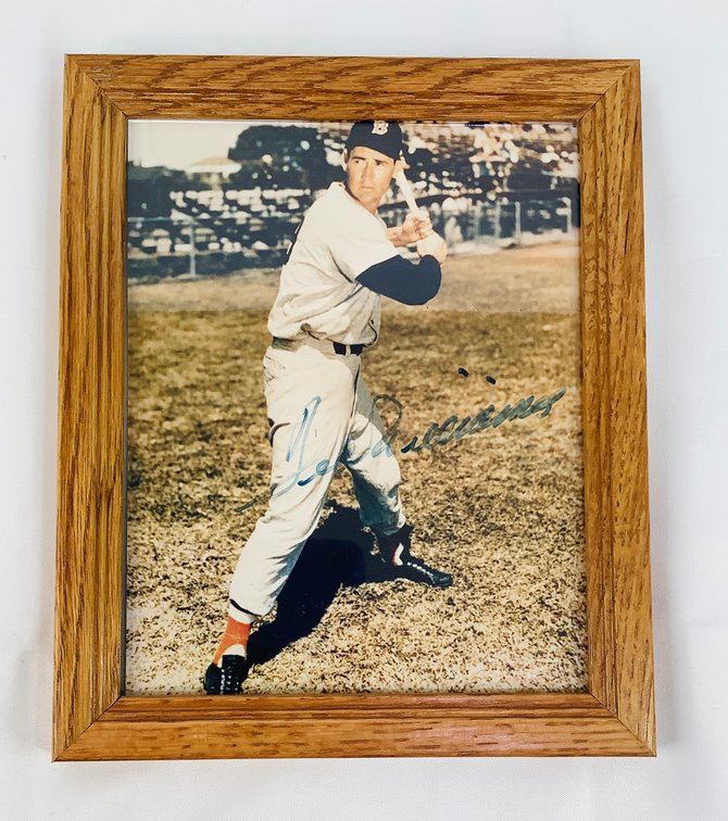 Signed Ted Williams Framed Photo