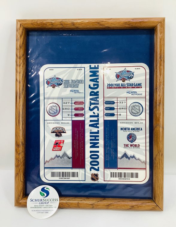 Commemorative 2001 NHL All Star Game Tickets