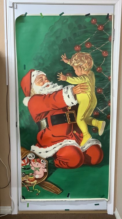 Santa and Child Giant Poster