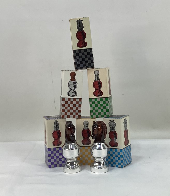 Avon Chess Set Cologne Decanters