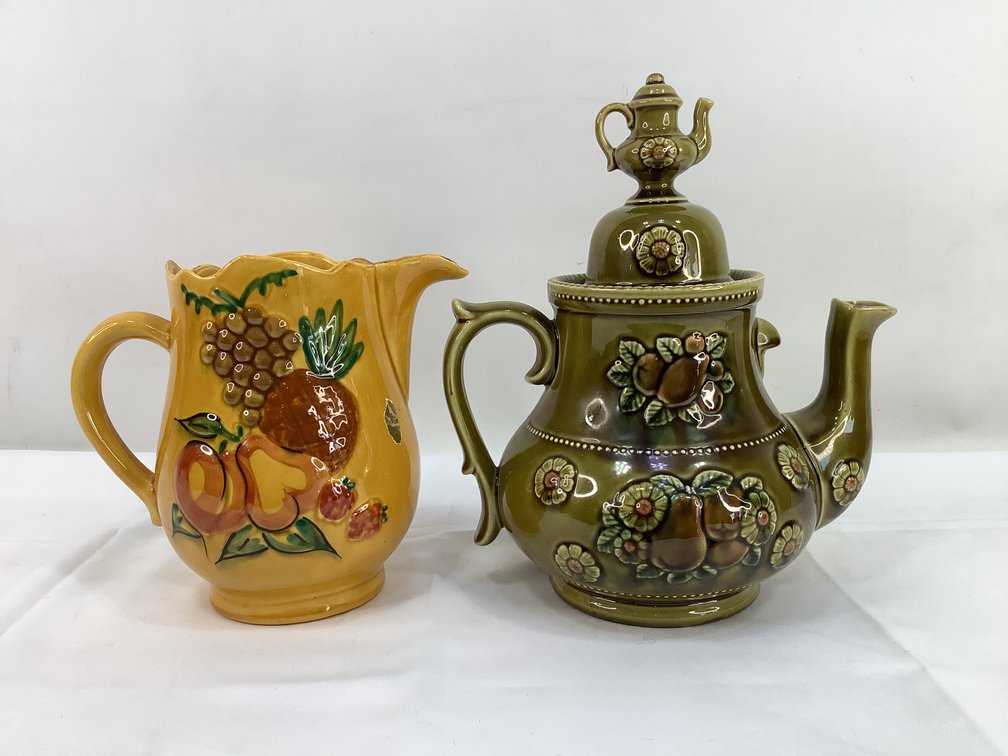 MCM Teapot Cookie Jar & CA Pottery Pitcher