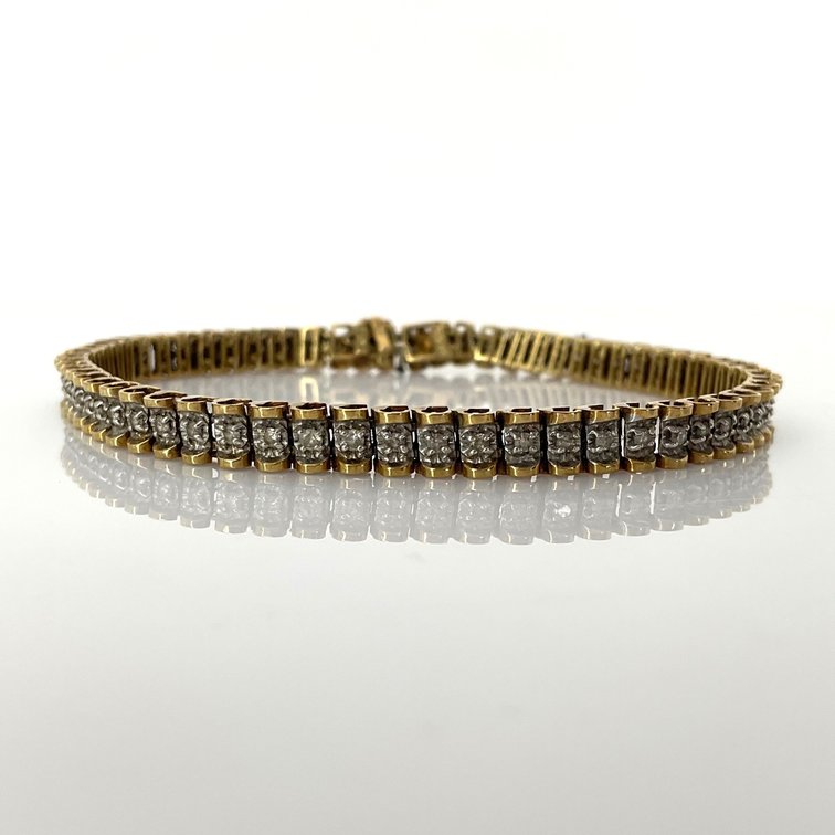 Gold Diamond Tennis Bracelet