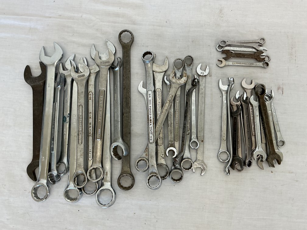 Large Collection of Craftsman Combination, Open-end Wrenches and More!