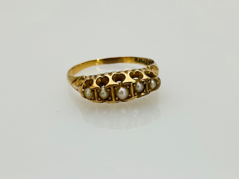 Gold Pearl Ring