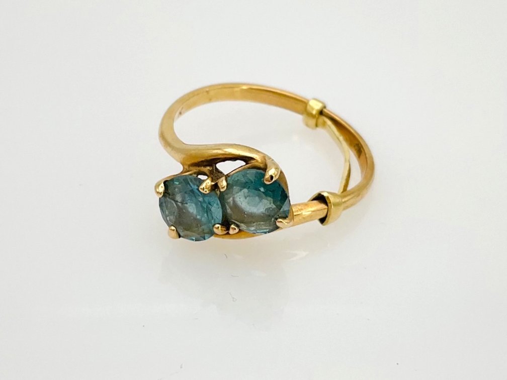 Blue Topaz Gold Ring