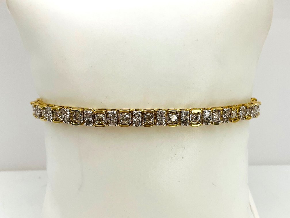 Gold Diamond Tennis Bracelet