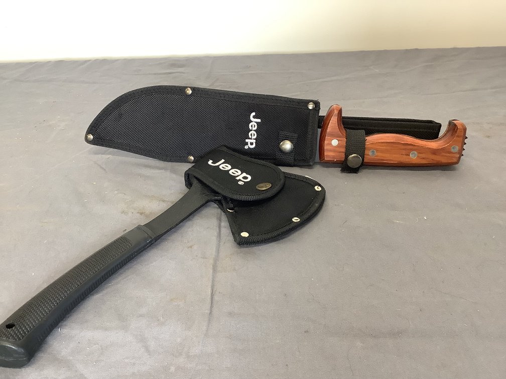 Jeep Hatchet and Hunting Knife