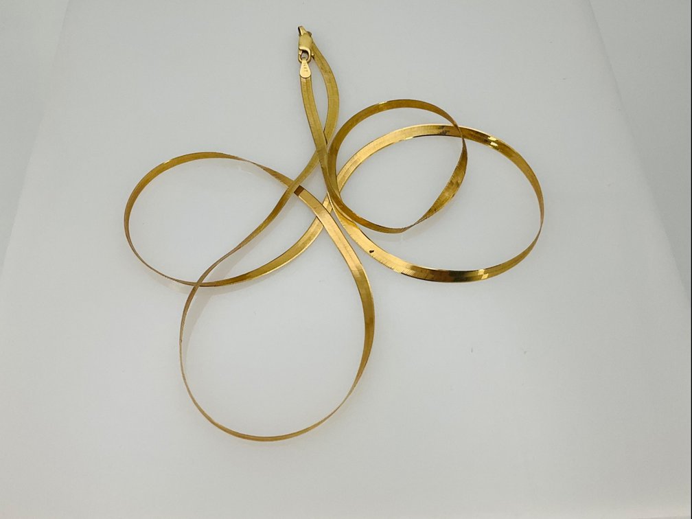 Gold Herringbone Necklace