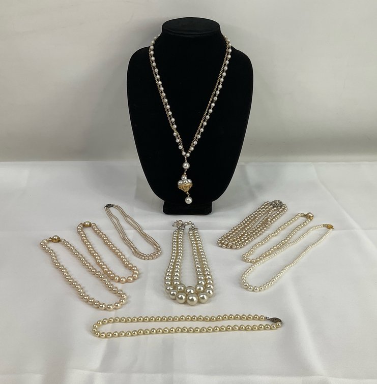 Collection of Faux Pearl Necklaces