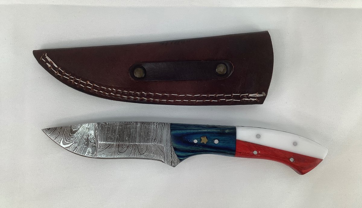 Damascus Hunting Knife 9"