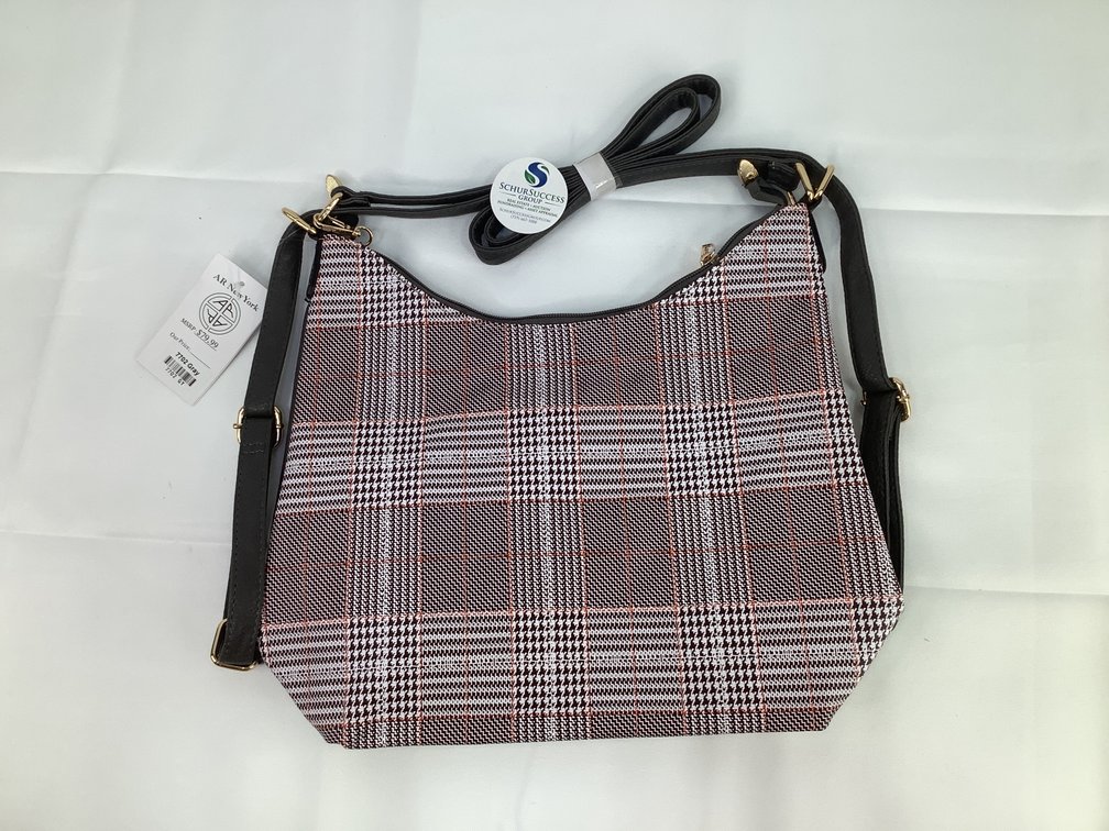 Modern Plaid Convertible Handbag
